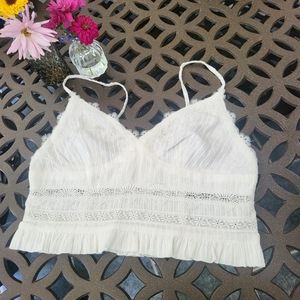 White lace Crop Top/ Bralette